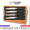 coffret de 4 couteaux de table laguiole en ebène