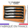 coffret de 4 couteaux de table laguiole en olivier