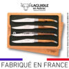 coffret de 4 couteaux de table laguiole en pistachier