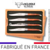 coffret de 4 couteaux de table laguiole en thuya