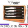 coffret de 4 couteaux de table laguiole en wenge