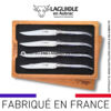 coffret de 4 couteaux de table laguiole tout inox brillant