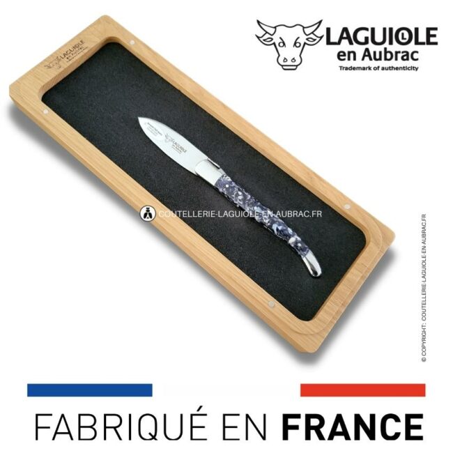 couteau à huître manche en coquilles de moules