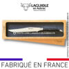 couteau à pain laguiole en aubrac 2 mitres inox ebène