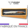 couteau à pain laguiole en aubrac 2 mitres inox genévrier