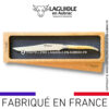 couteau à pain laguiole en aubrac 2 mitres inox pointe de corne