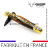 couteau laguiole avec tire bouchon manche cep de vigne et mitres laiton