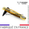 couteau laguiole avec tire bouchon manche pistachier et mitres laiton