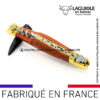 couteau laguiole avec tire bouchon manche red heart et mitres laiton