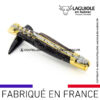 couteau laguiole avec tire bouchon manche wenge et mitres laiton