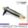 couteau laguiole manche en ebène et mitres laiton
