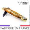 couteau laguiole manche en genévrier et mitres laiton