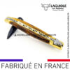 couteau laguiole manche en pistachier et mitres laiton