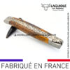 couteau pliant laguiole double platines ciselées manche cep de vigne