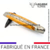 couteau pliant laguiole double platines ciselées manche genévrier
