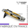 couteau pliant laguiole double platines ciselées manche nougatine