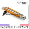 couteau pliant laguiole double platines ciselées manche thuya
