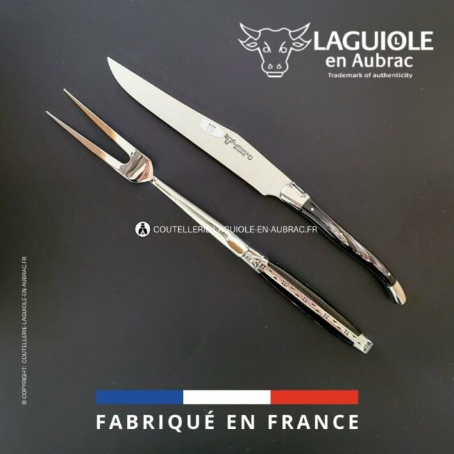 service à découper laguiole en corne de buffle