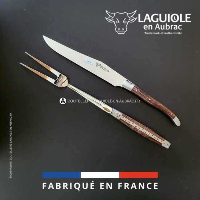 service à découper laguiole en wenge
