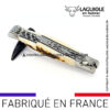 couteau laguiole double platines avec tire bouchon manche bois de cerf