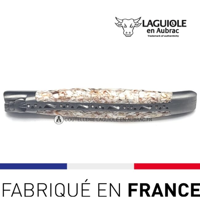 couteau laguiole en coquilles saint jacques recyclées