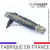 couteau laguiole en molaire de mammouth bleue