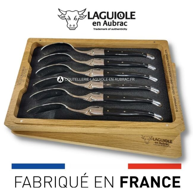 cuillères à soupe laguiole en corne de buffle