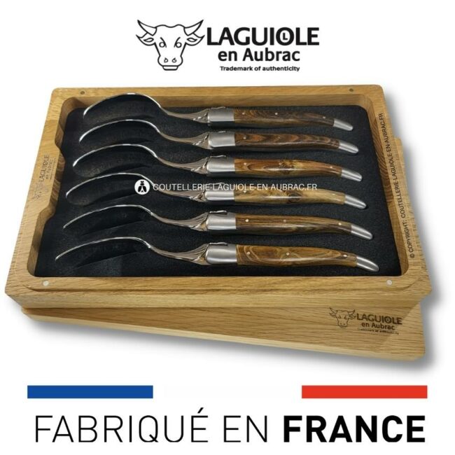 cuillères à soupe laguiole en pistachier