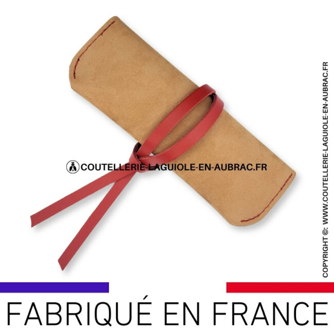 etui cuir horizontal gold