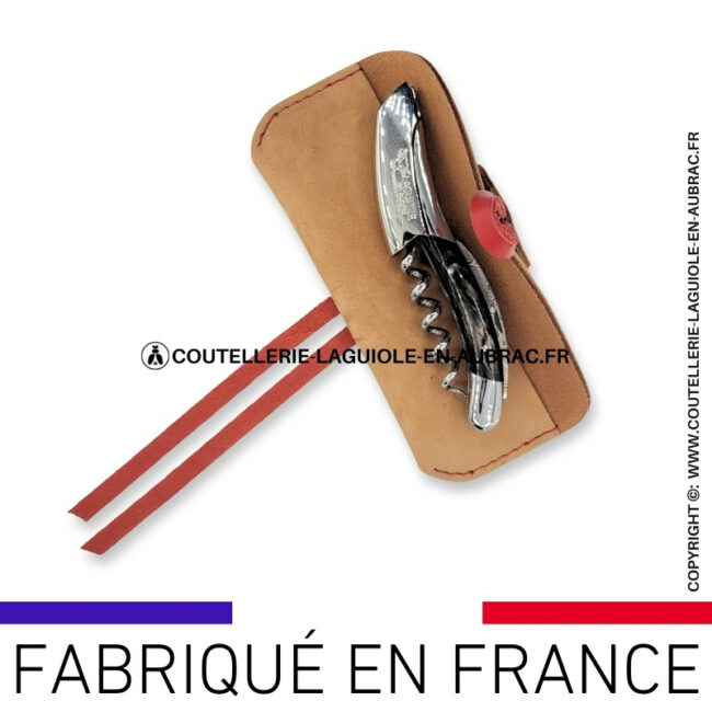 etui cuir horizontal gold