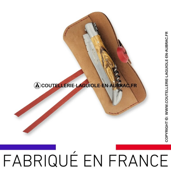 etui cuir horizontal gold