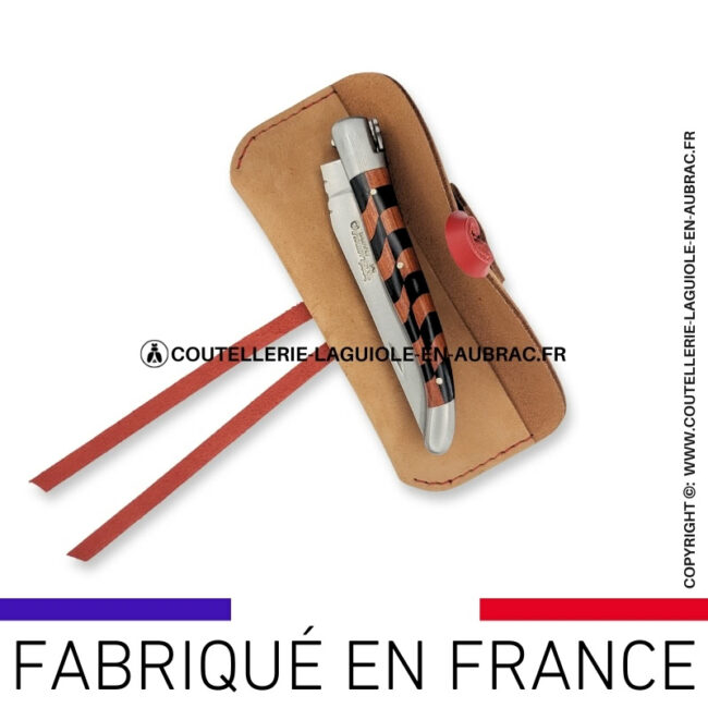 etui cuir horizontal gold