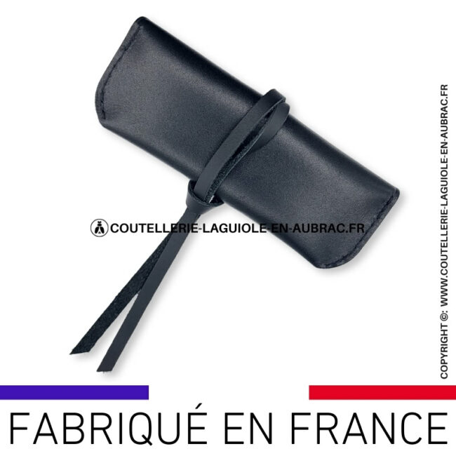 etui cuir horizontal noir