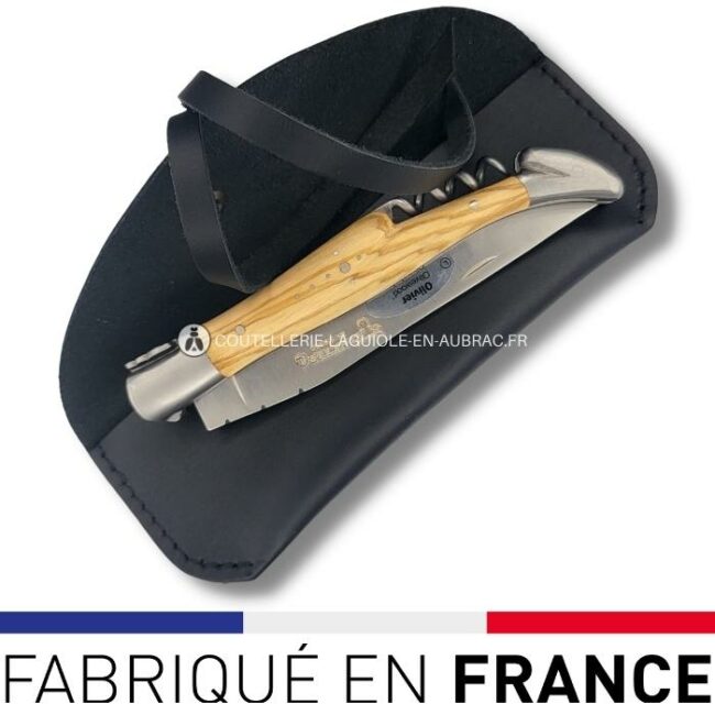 etui cuir horizontal noir