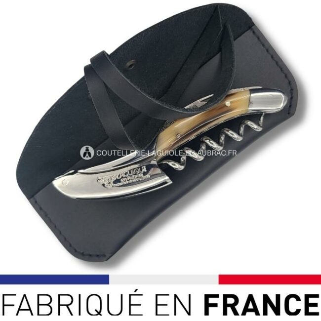 etui cuir horizontal noir