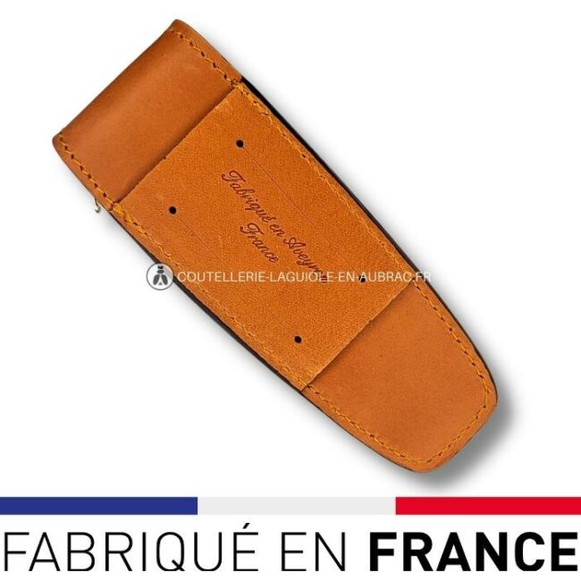 etui cuir marron pour ceinture avec fusil