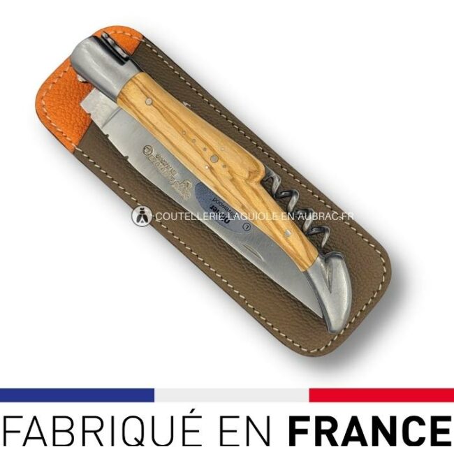 etui cuir prestige bicolor gris/orange