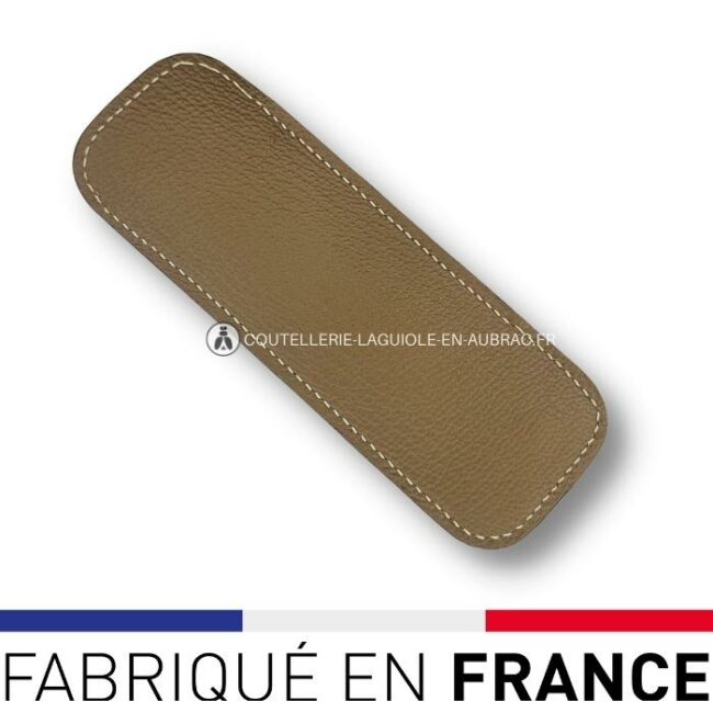 etui cuir prestige bicolor gris/orange