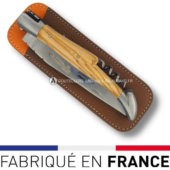 etui cuir prestige bicolor marron/orange