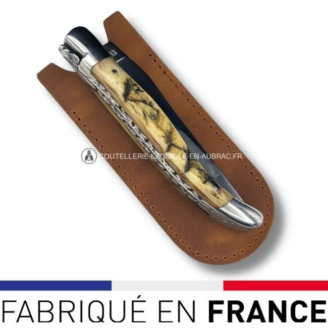 etui échancré souple marron