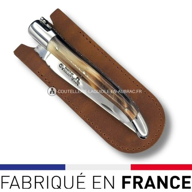 etui échancré souple marron