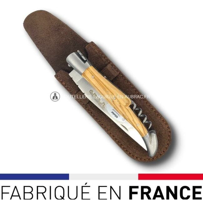etui fermé souple marron