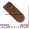 etui fermé souple marron