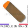 etui cuir prestige bicolor gris/orange