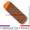 etui cuir prestige bicolor marron/orange
