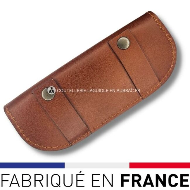 etui sommelier en cuir marron