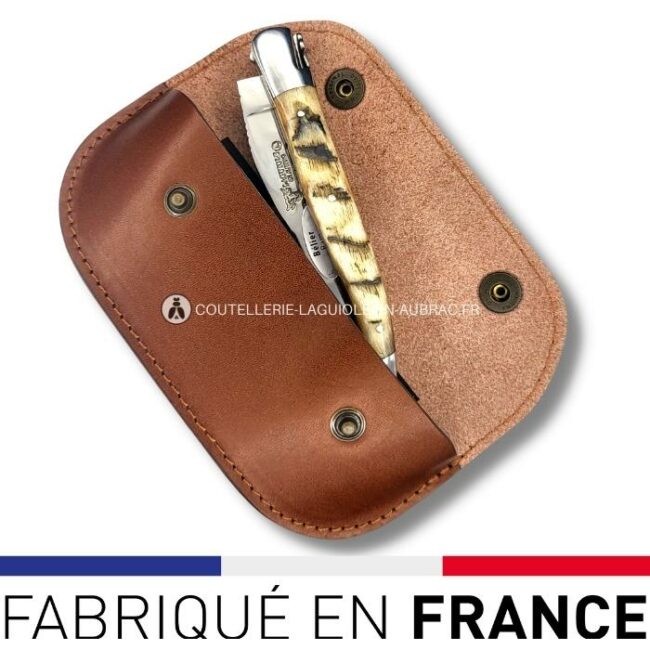 etui sommelier en cuir marron