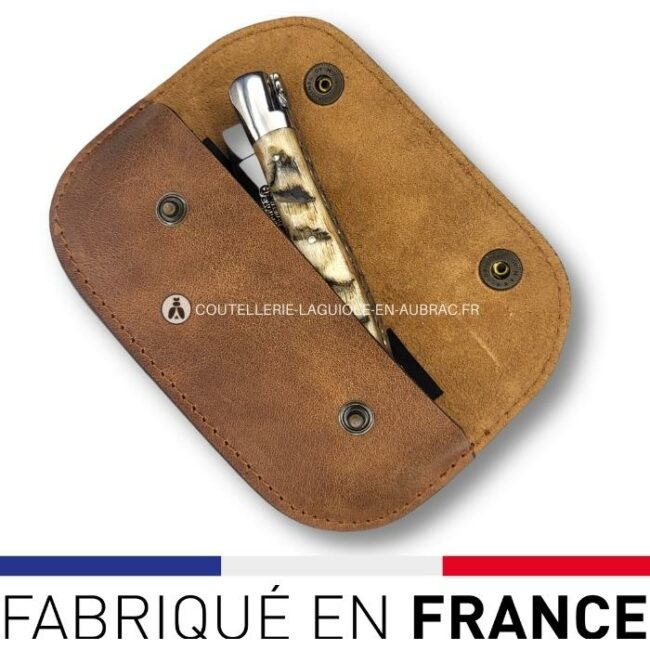 etui sommelier en cuir moka