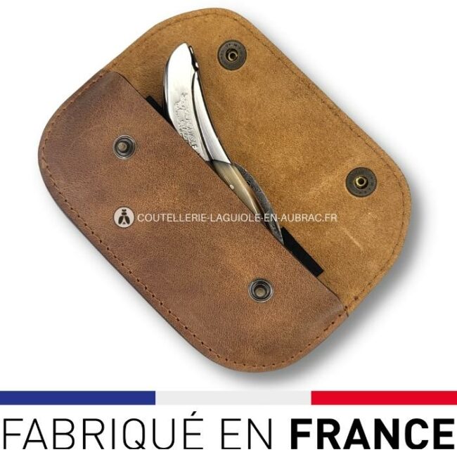 etui sommelier en cuir moka