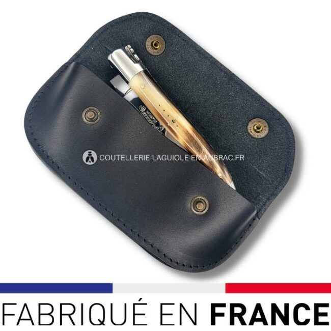 etui sommelier en cuir noir